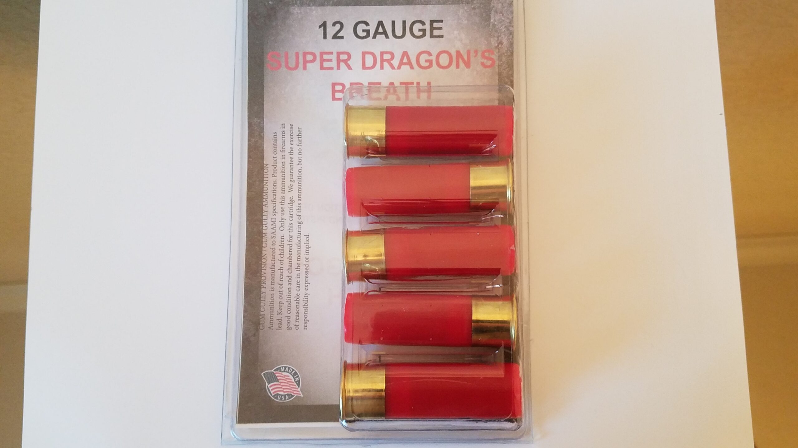 12 Gauge Dragons Breath Shot Gun Ammo 5 Round Pack Gum Gully Provision